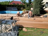 Taras drewniany. Realizacja w Żarach.